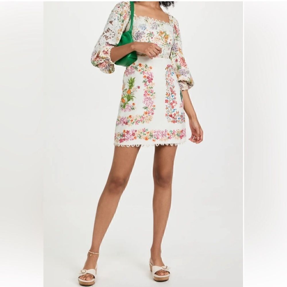 Farm Rio Delicate Forest Scarves Minidress